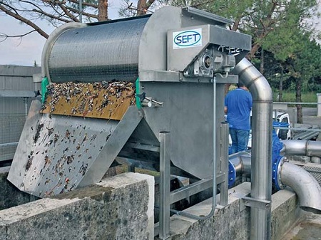 Rotary drum screen, Mechanical Treatment, SEFT